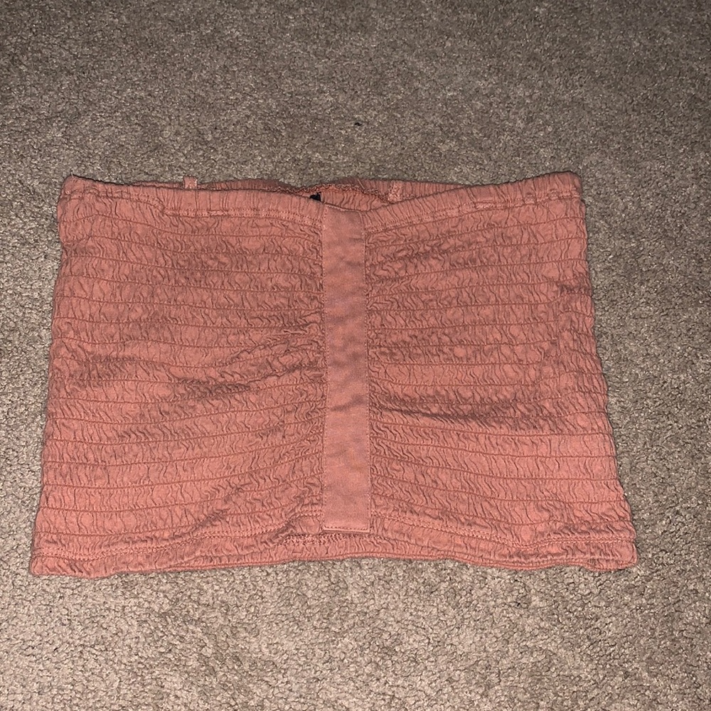 Peach Colored Cinched Tube Top